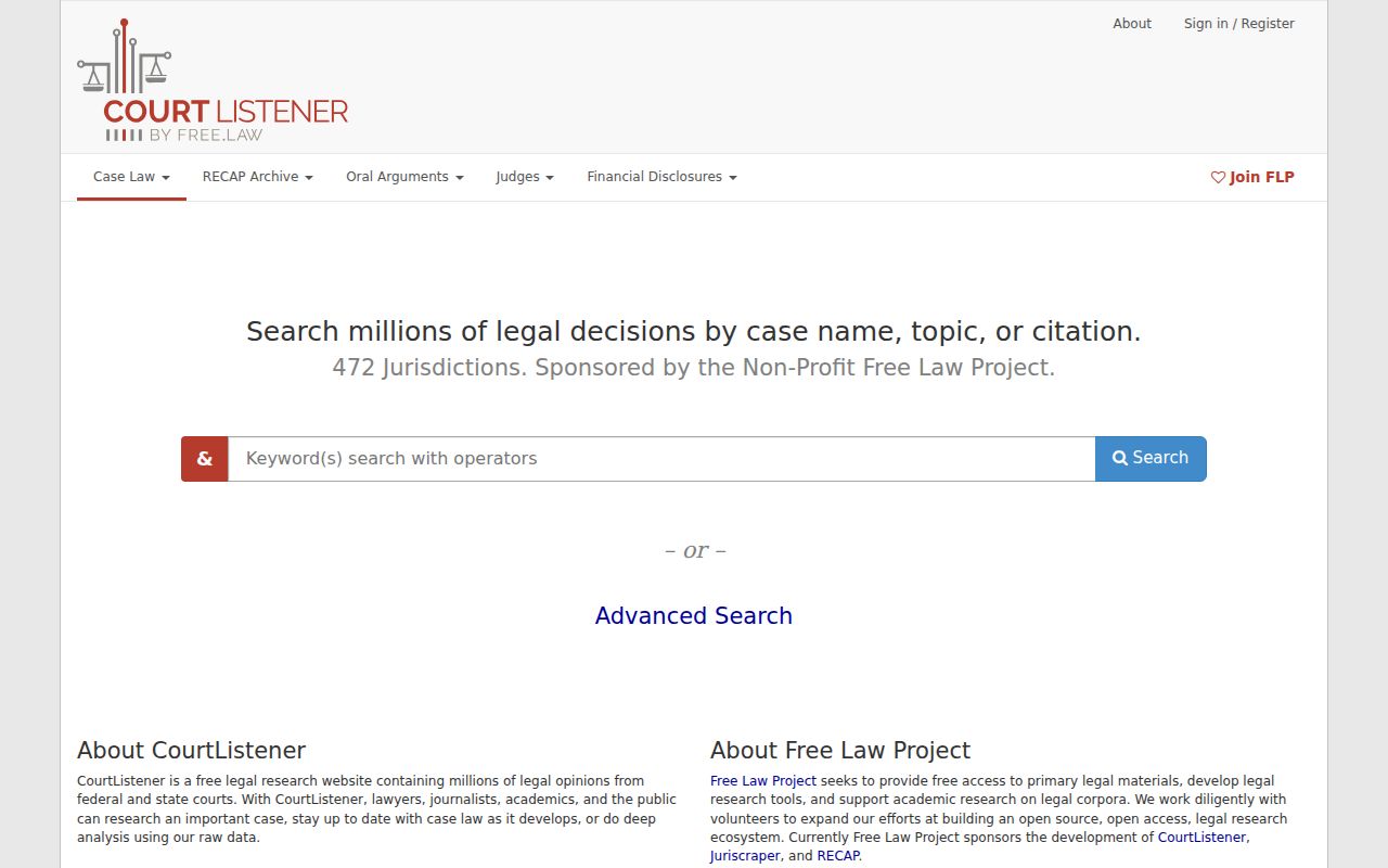 Lafayette County case search CourtListener federal route