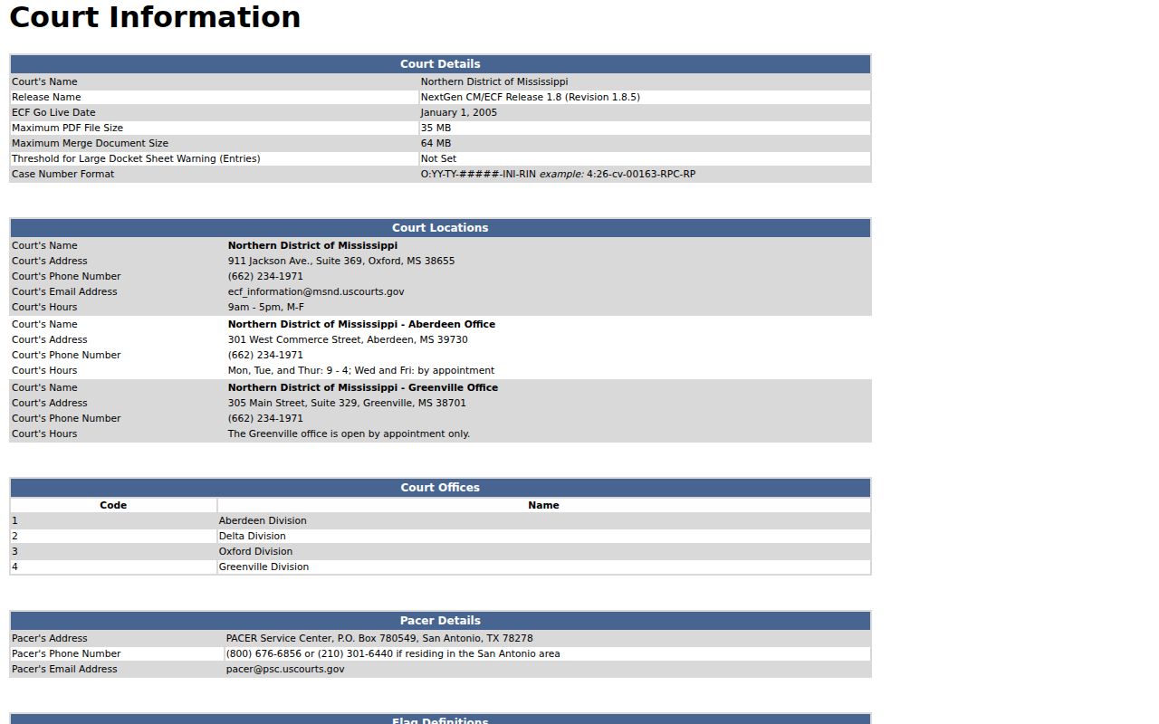 Lafayette County case search PAMEC non-attorney terms