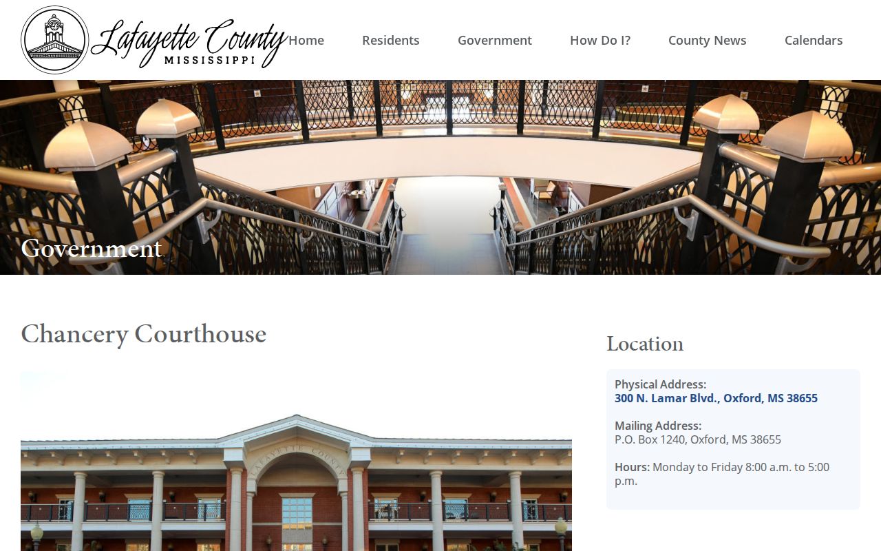 Lafayette County civil docket Chancery Building records location