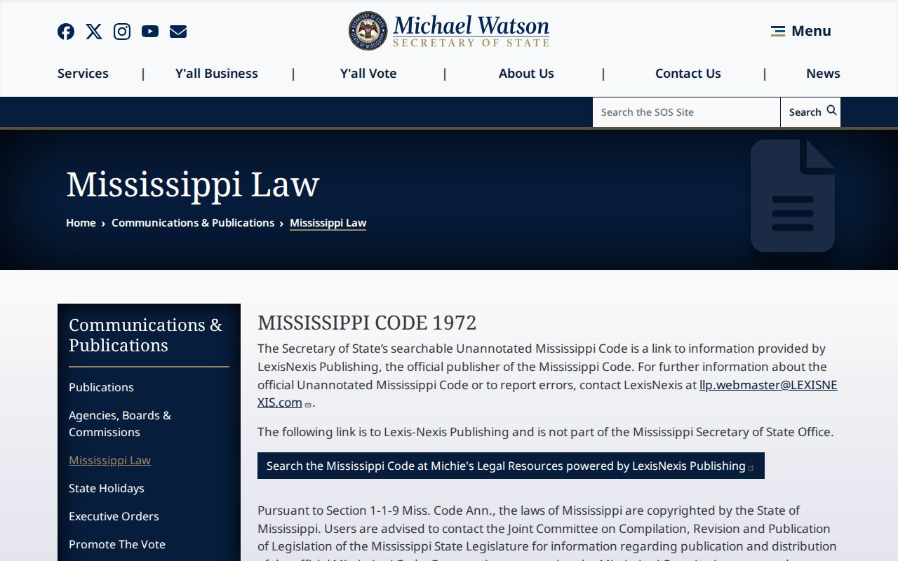 Lafayette County court records Mississippi law reference