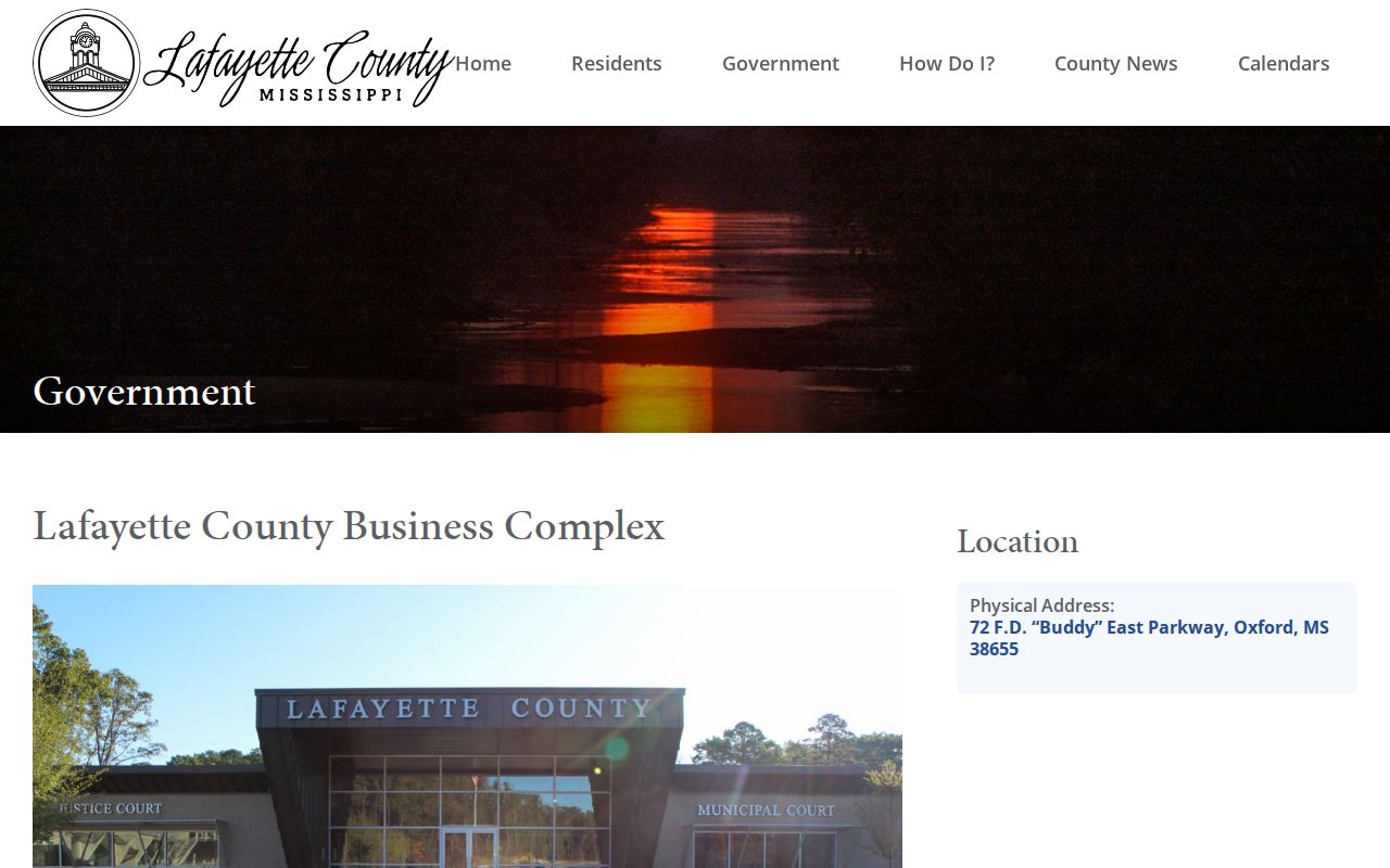 Oxford court docket location at the Lafayette County Business Complex